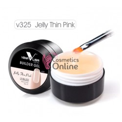 Gel UV / LED Venalisa Jelly de constructie si camuflaj de 15ml, Cod V325 Jelly Thin Pink + 1 Ulei de cuticule stilou Cadou